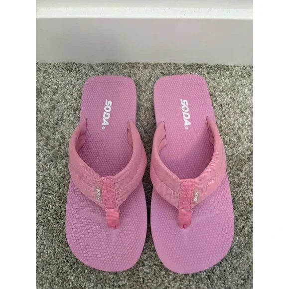 Vintage Y2K Soda Pink Flip Flops – Size 7.5 – New in Box - Picture 2 of 5
